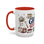 Grandma Makes Life Sweeter Coffee Mug | Gift From Grandkids | Accent Color Ceramic 11oz 15oz