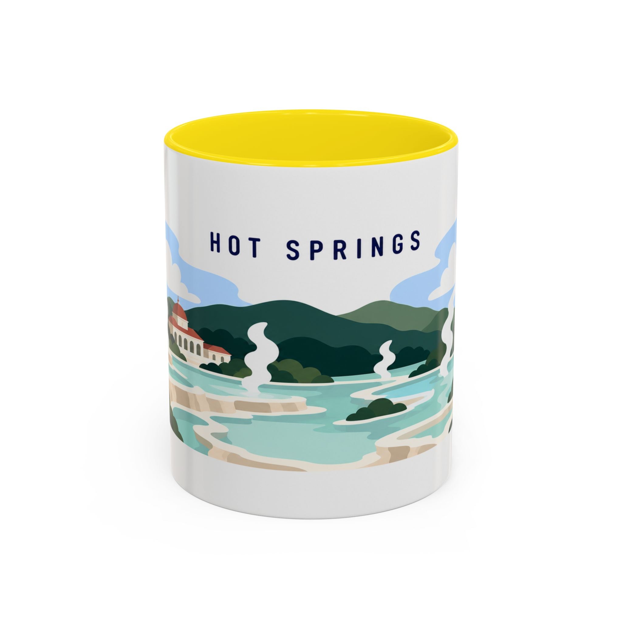 Hot Springs National Park Coffee Mug | Solid Color Block Park Souvenir | 11oz 15oz Accent Mug