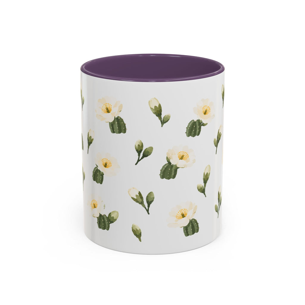 Arizona Saguaro cactus blossom Mug, State Flower Floral Coffee Cup, 11oz Botanical Gift