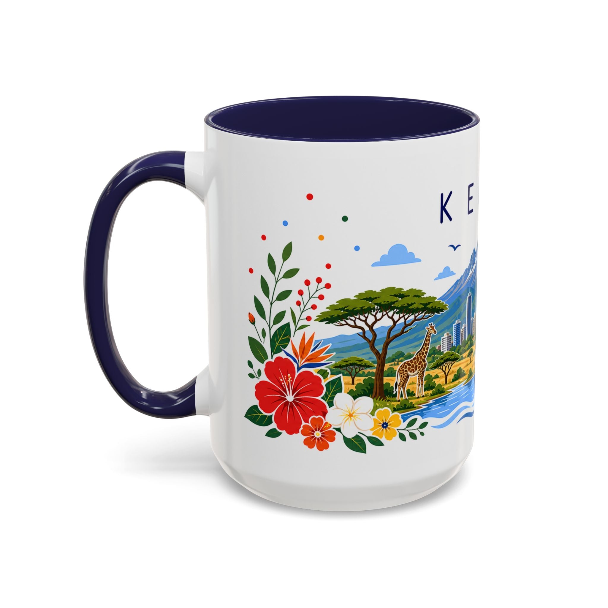 Kenya Coffee Mug | Travel Souvenir Accent Mug | Place Gift Ceramic Cup 11oz 15oz