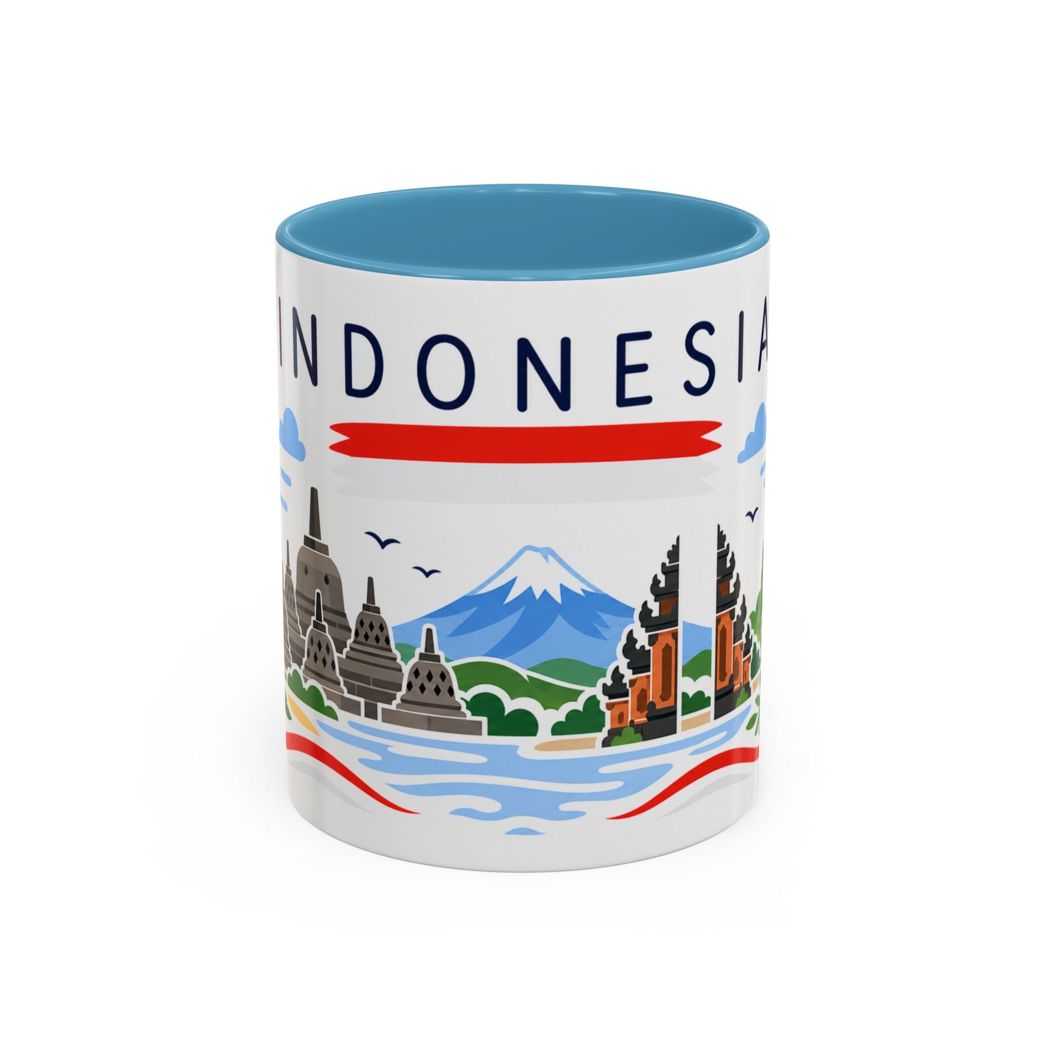 Indonesia Coffee Mug | Travel Souvenir Accent Mug | Country Gift Ceramic Cup 11oz 15oz