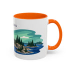 Voyageurs National Park Coffee Mug | Solid Color Block Park Souvenir | 11oz 15oz Accent Mug