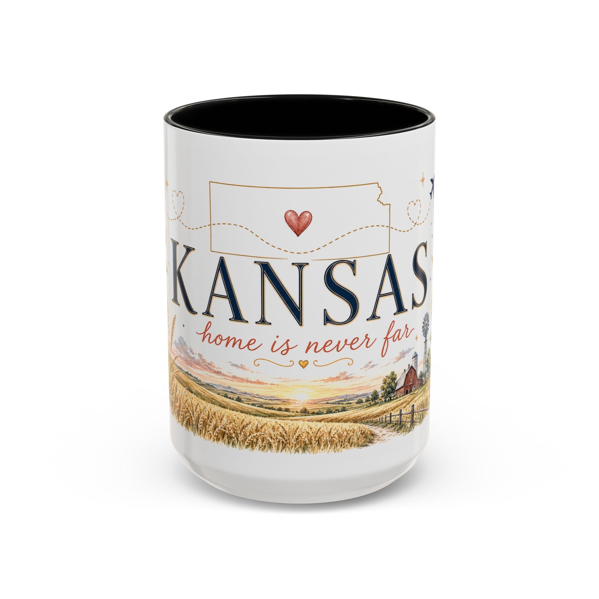 Kansas Home State Mug | Sunflower Prairie Landscape Coffee Cup