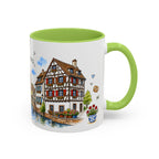 Strasbourg Illustrated Travel Mug | France Souvenir Accent Coffee Mug | 11oz 15oz Ceramic Cup