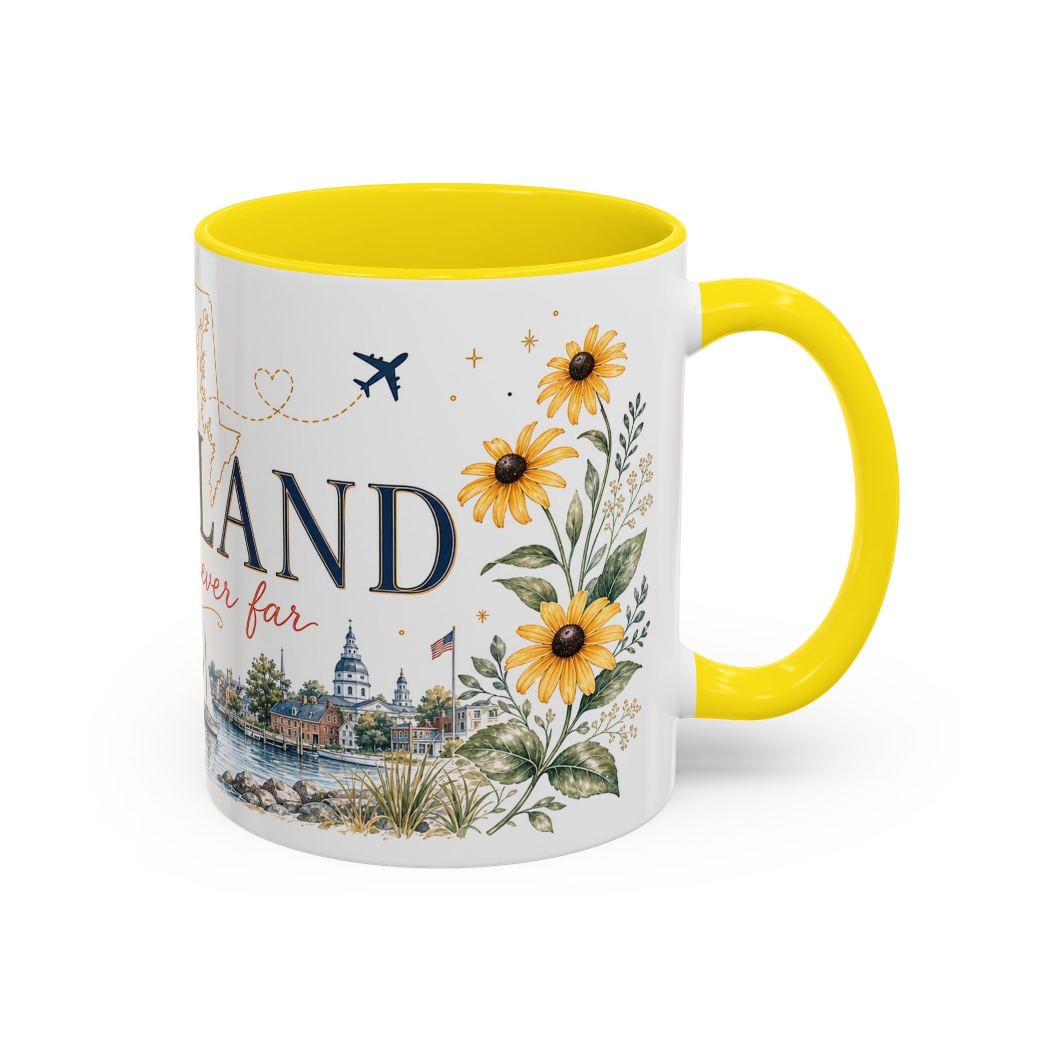 Maryland State Map Mug | Homesick Gift, Long Distance Friendship Coffee Cup (11oz 15oz)