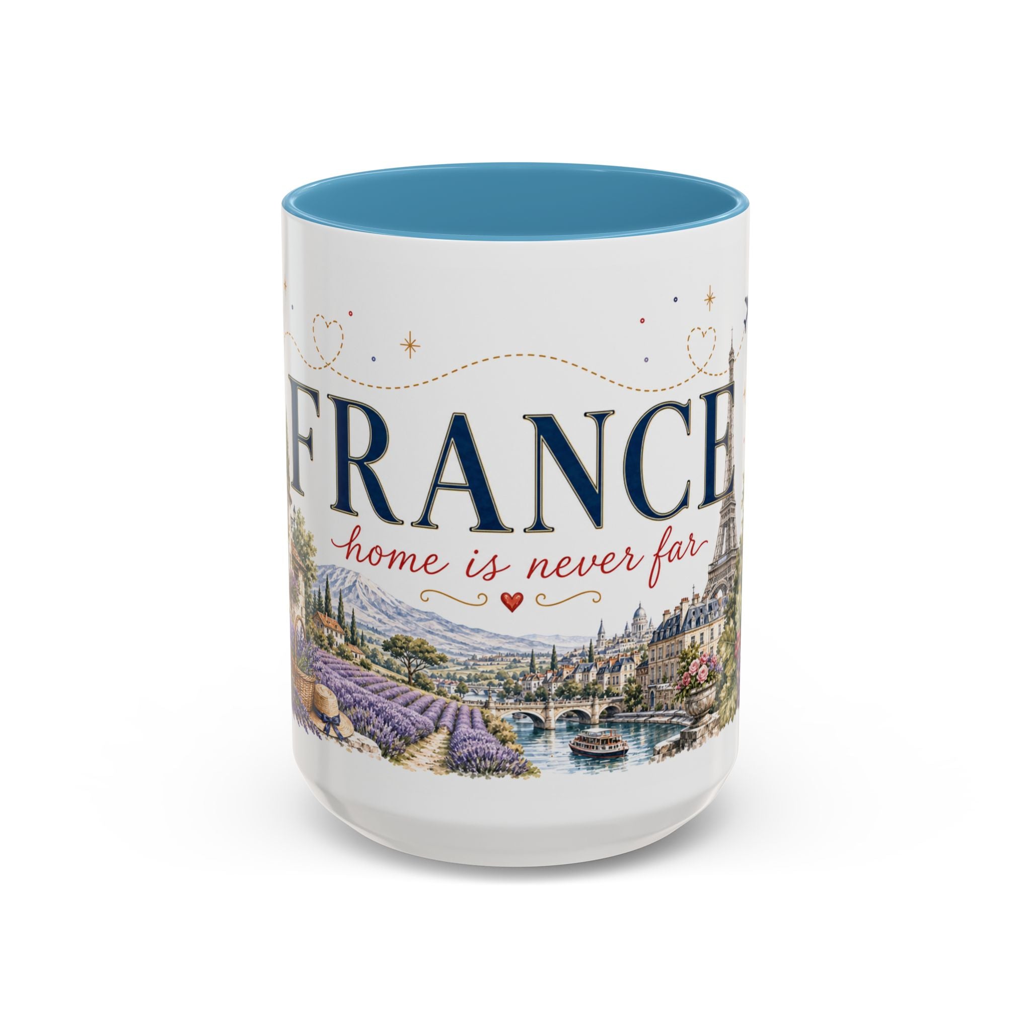 France Home Country Mug | Moving Away Gift | Long Distance Friendship | 11 oz 15 oz Accent Mug