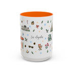Los Angeles Christmas Mug | Watercolor City Souvenir | Ceramic Coffee Cup (11oz or 15oz)