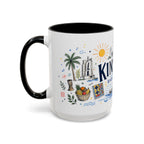 Kinshasa Coffee Mug | DR Congo Souvenir Travel Gift | Accent Color Ceramic 11oz 15oz