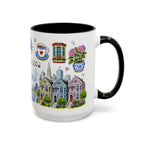 San Francisco Illustrated Travel Mug | City Souvenir Accent Coffee Mug | 11oz 15oz Ceramic Cup