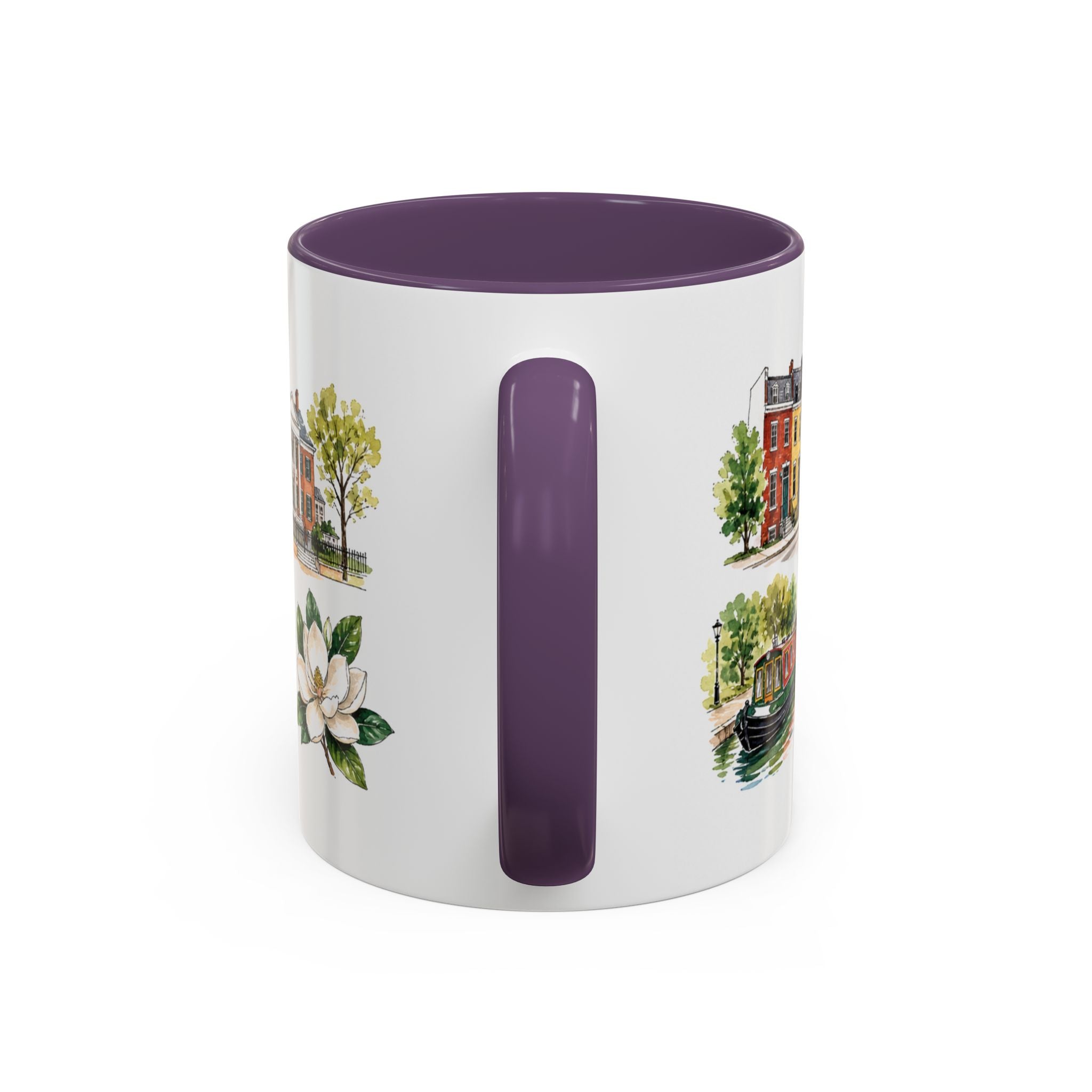 Richmond Illustrated Travel Mug | City Souvenir Accent Coffee Mug | 11oz 15oz Ceramic Cup