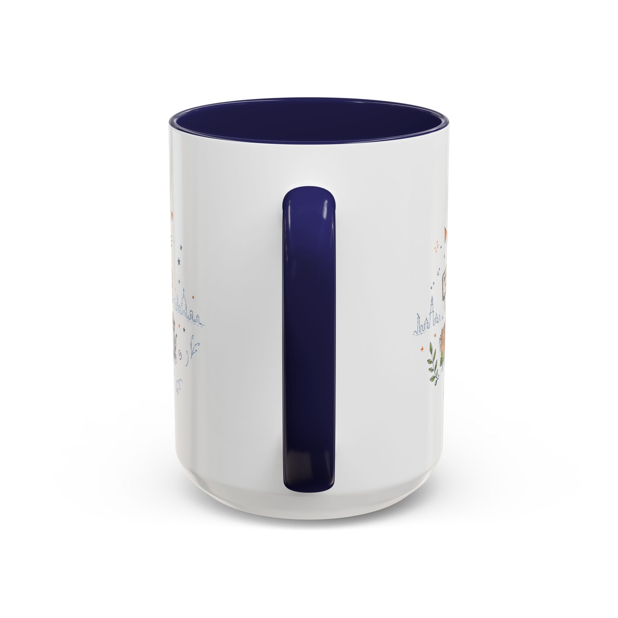 New Delhi Coffee Mug | India Souvenir Travel Gift | Accent Color Ceramic 11oz 15oz