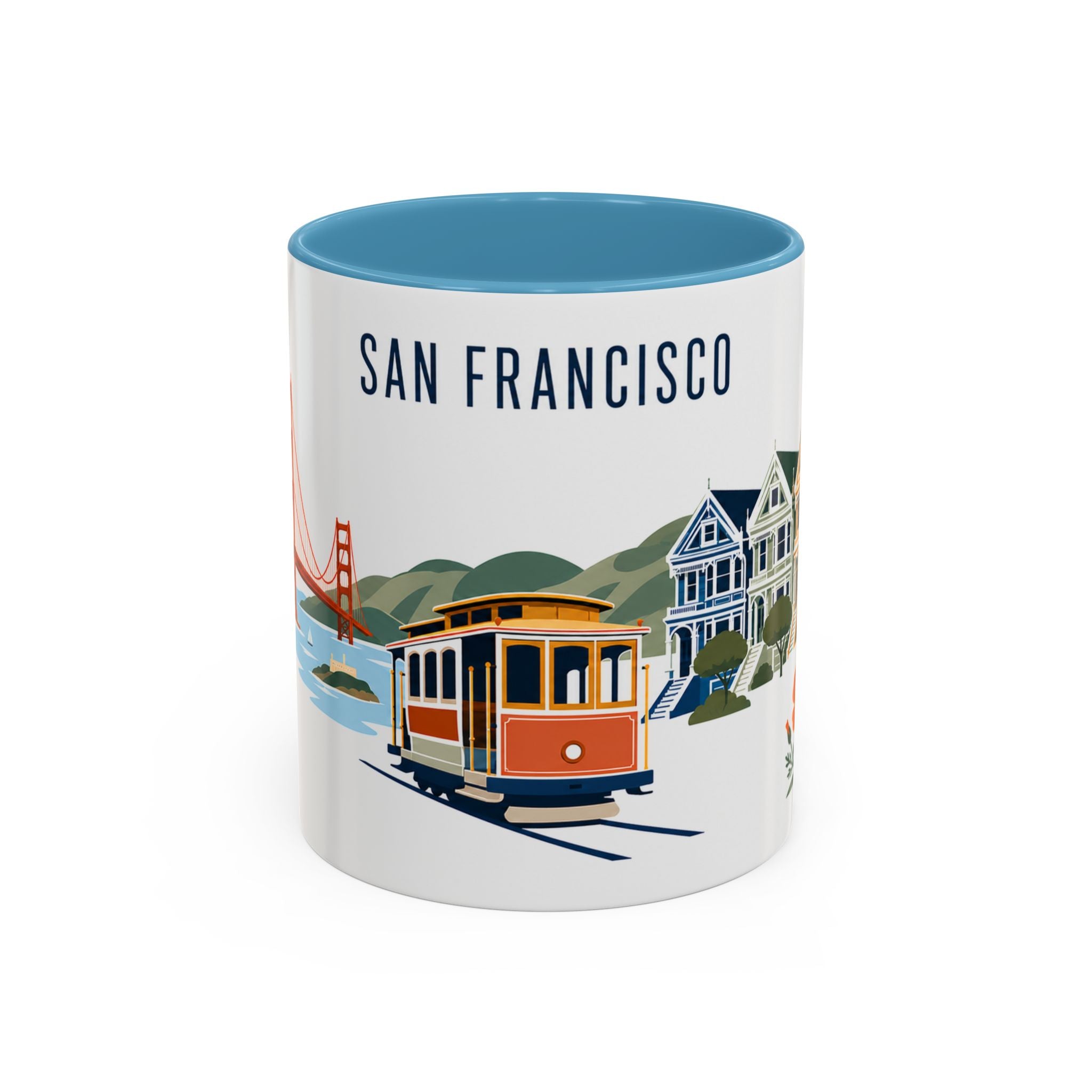 San Francisco Coffee Mug | United States Travel Souvenir | Porcelain Decal City Gift | 11oz 15oz Accent Mug
