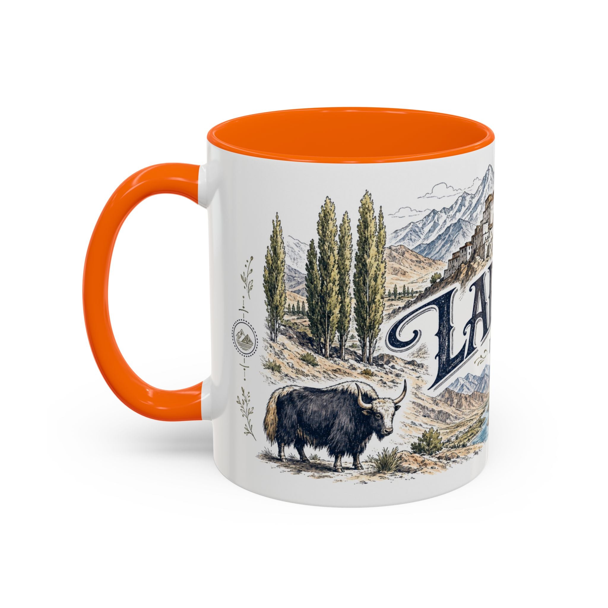 Ladakh Mug, India Travel Souvenir, Bucket List Gift, Accent Ceramic Coffee Mug 11oz 15oz