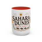 Sahara Dunes Coffee Mug | Travel Destination Souvenir Gift | Accent Color Ceramic 11oz 15oz
