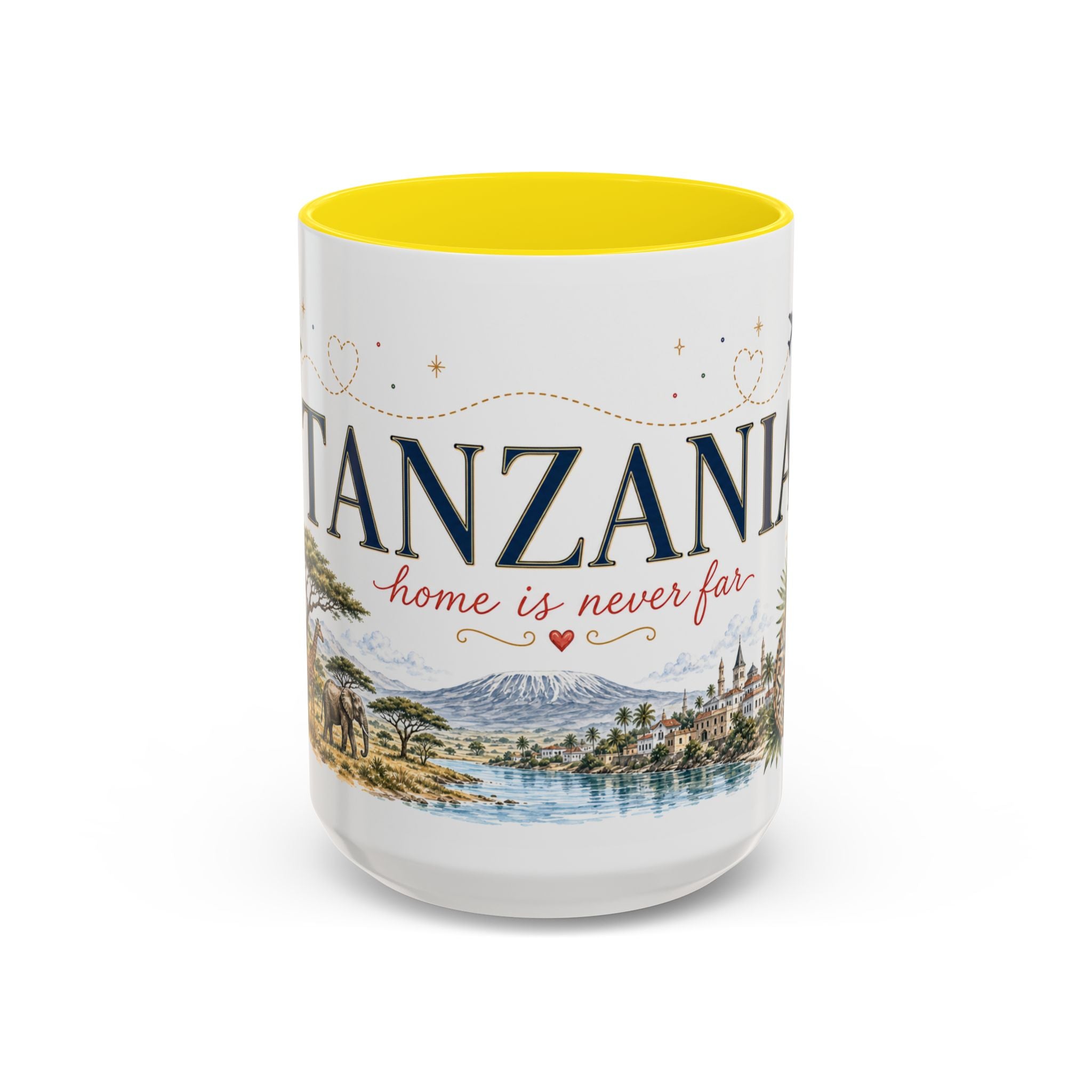 Tanzania Home Country Mug | Moving Away Gift | Long Distance Friendship | 11 oz 15 oz Accent Mug