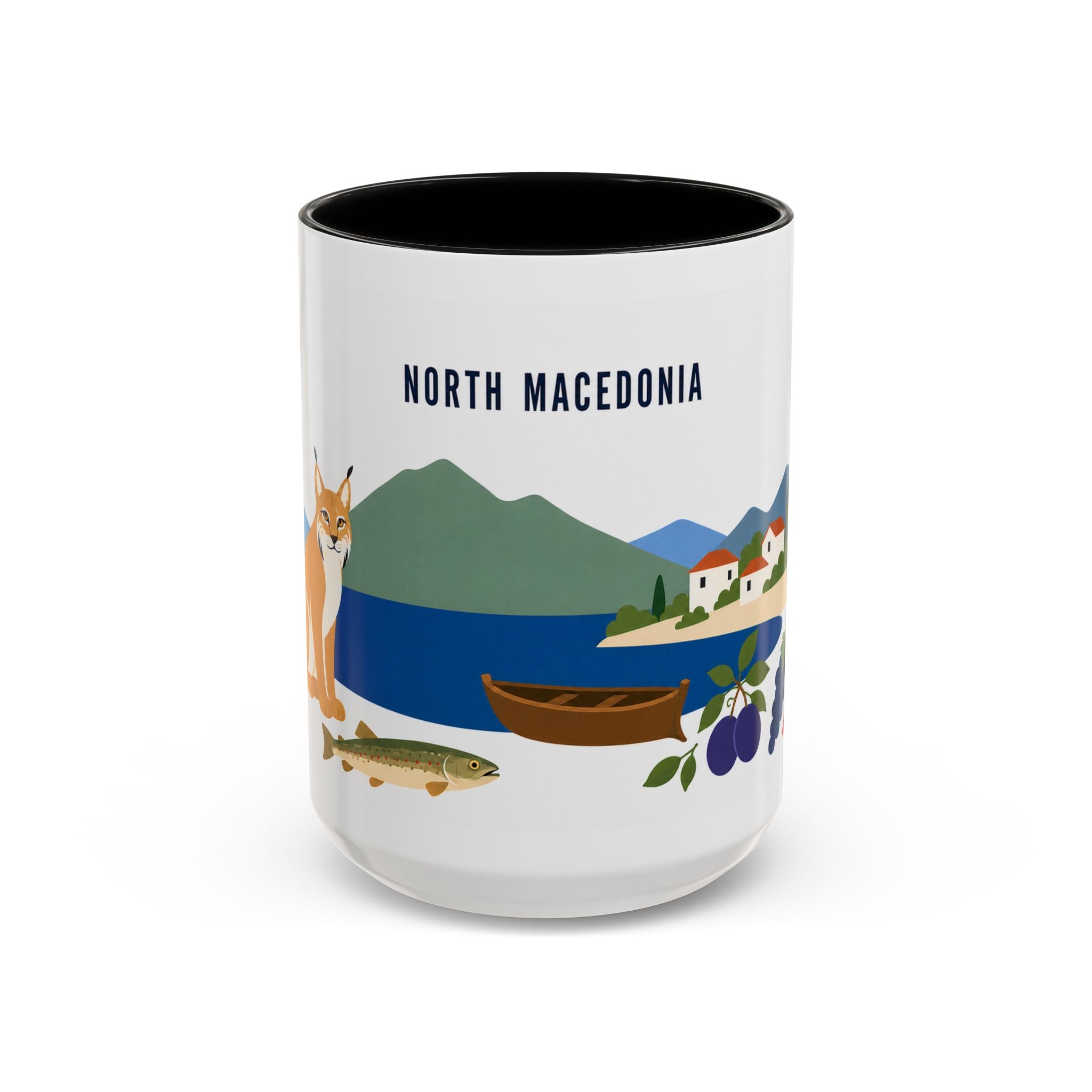 North Macedonia Coffee Mug | Travel Souvenir Accent Mug | Country Gift Ceramic Cup 11oz 15oz