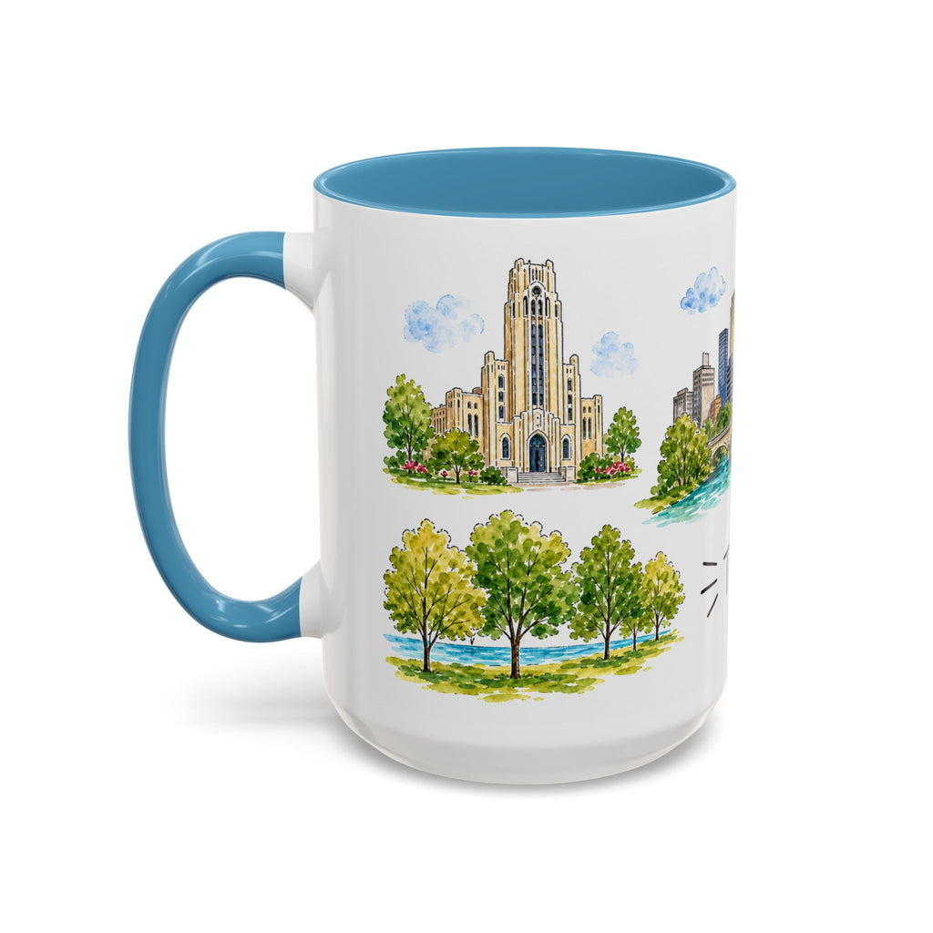 Tulsa Illustrated Travel Mug | City Souvenir Accent Coffee Mug | 11oz 15oz Ceramic Cup
