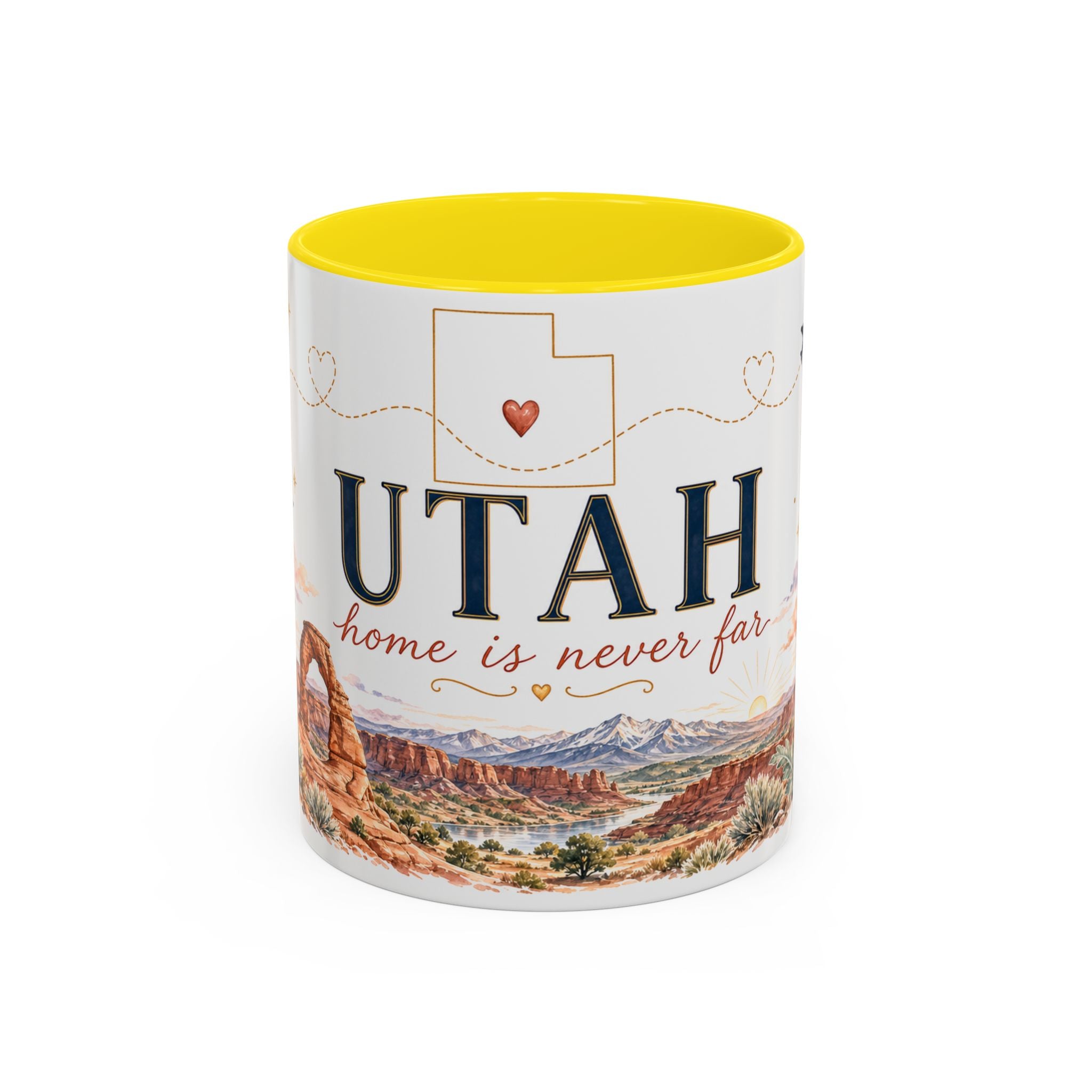 Utah Home State Mug | Moving Away Gift | Long Distance Friendship Coffee Cup | 11oz 15oz Accent Mug