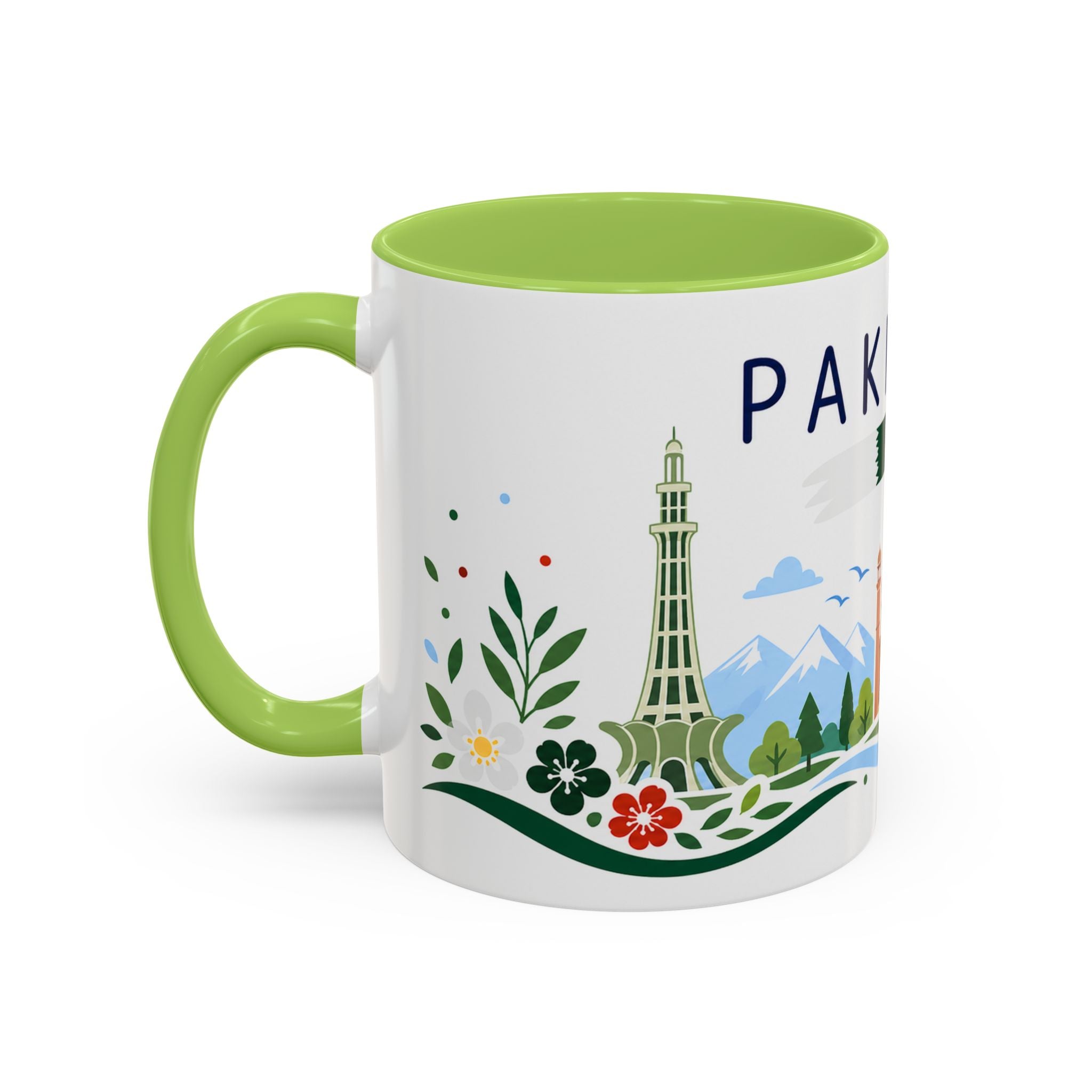 Pakistan Coffee Mug | Travel Souvenir Accent Mug | Country Gift Ceramic Cup 11oz 15oz