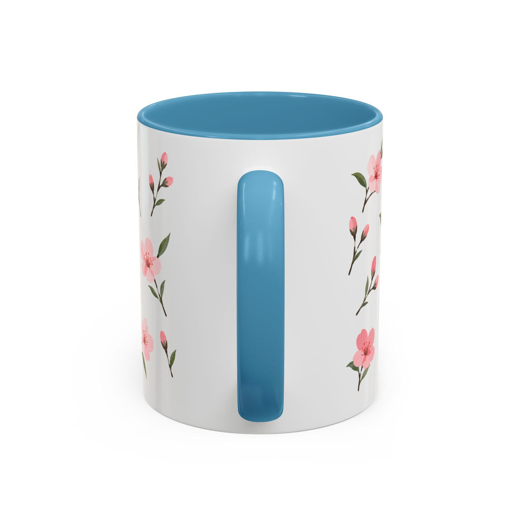 Delaware Peach Blossom Mug, State Flower Floral Coffee Cup, 11oz Botanical Gift