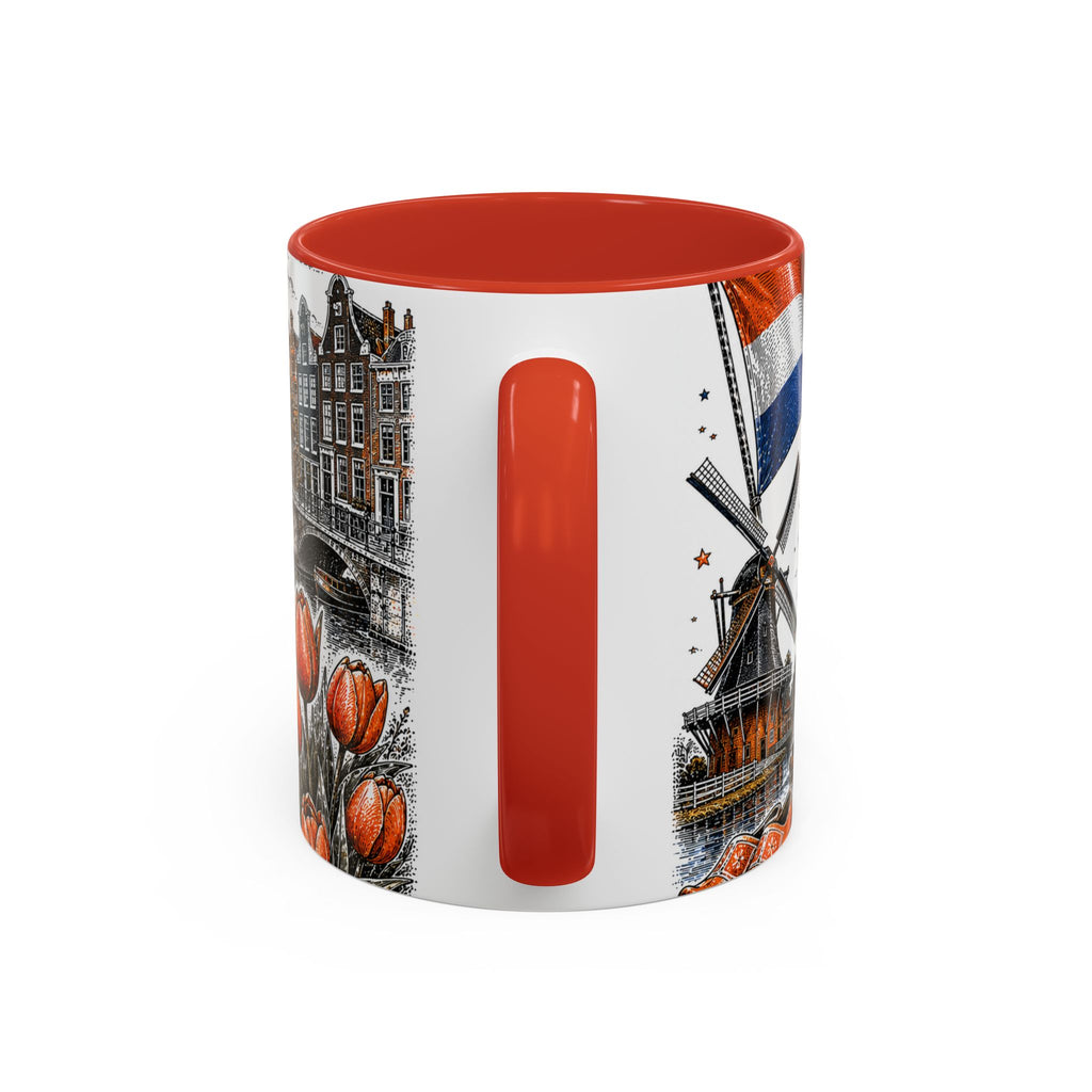 Netherlands Soccer Coffee Mug | World Cup Fan Gift | Accent Color Ceramic 11oz 15oz Match Day Cup