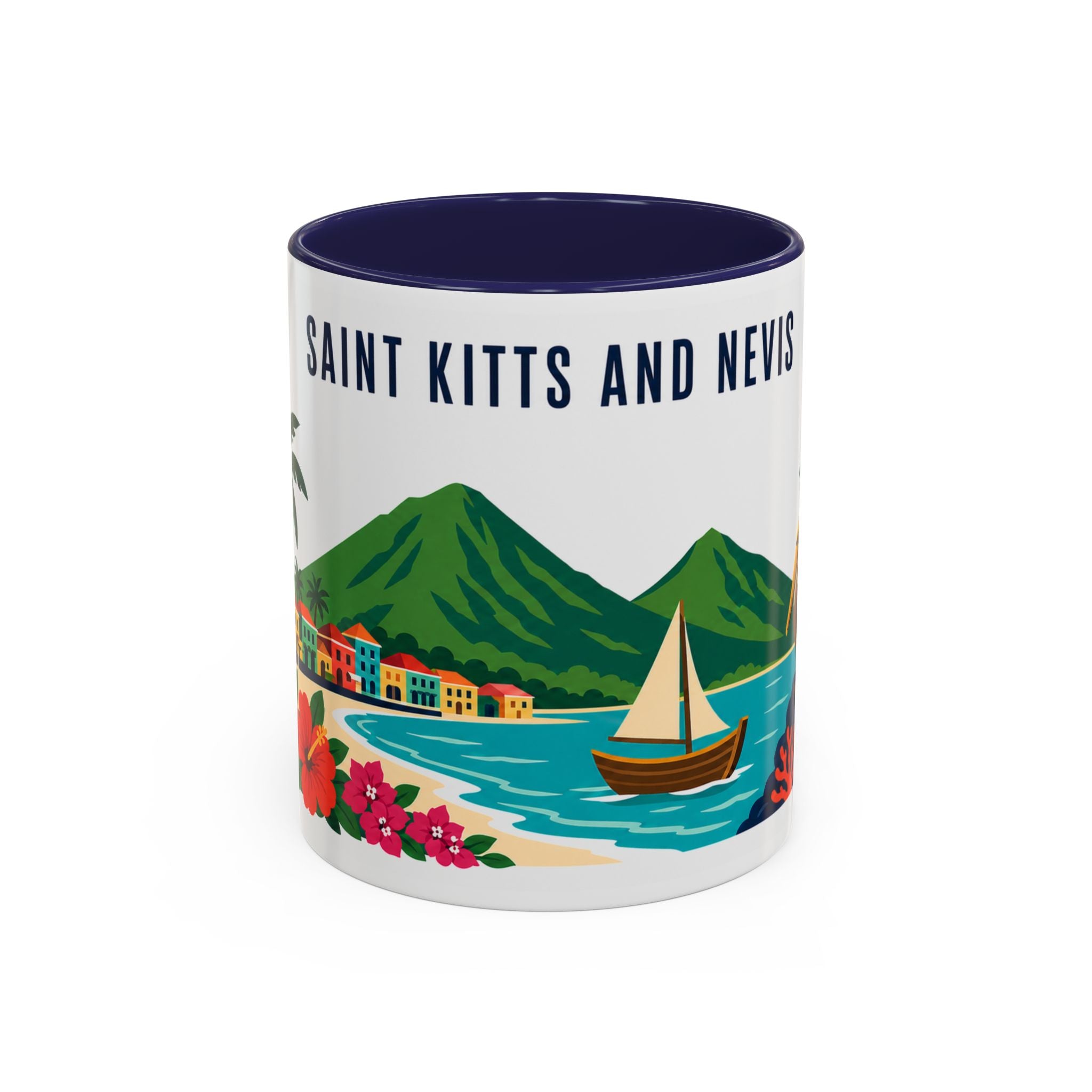 Saint Kitts and Nevis Coffee Mug | Travel Souvenir Accent Mug | Country Gift Ceramic Cup 11oz 15oz
