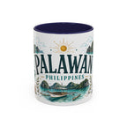 Palawan Coffee Mug | Travel Destination Souvenir Gift | Accent Color Ceramic 11oz 15oz