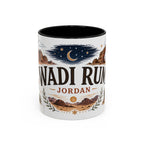 Wadi Rum Coffee Mug | Travel Destination Souvenir Gift | Accent Color Ceramic 11oz 15oz