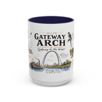 Gateway Arch National Park Coffee Mug | Missouri St. Louis Landmark Gift | Accent Color Ceramic 11oz 15oz