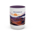 Haleakala National Park Coffee Mug | Solid Color Block Park Souvenir | 11oz 15oz Accent Mug