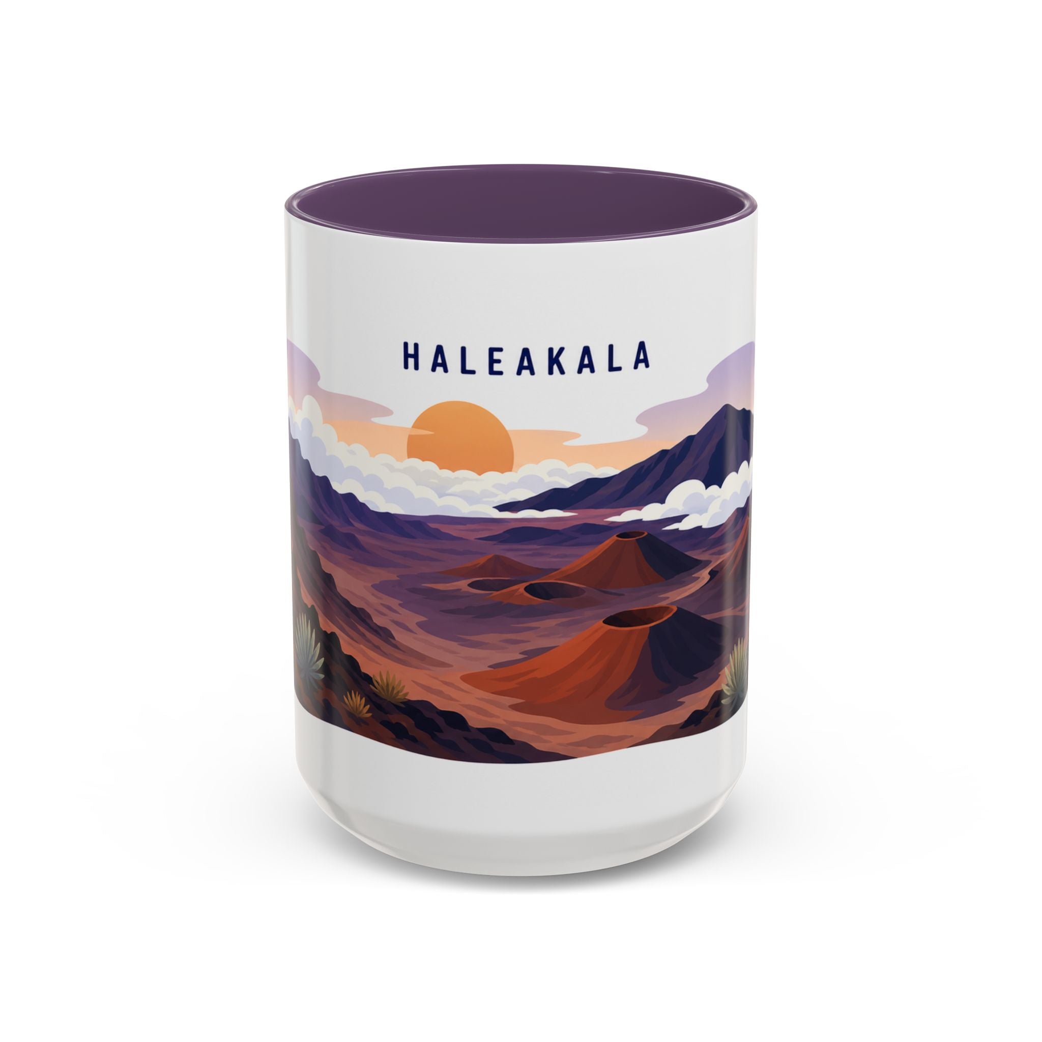 Haleakala National Park Coffee Mug | Solid Color Block Park Souvenir | 11oz 15oz Accent Mug