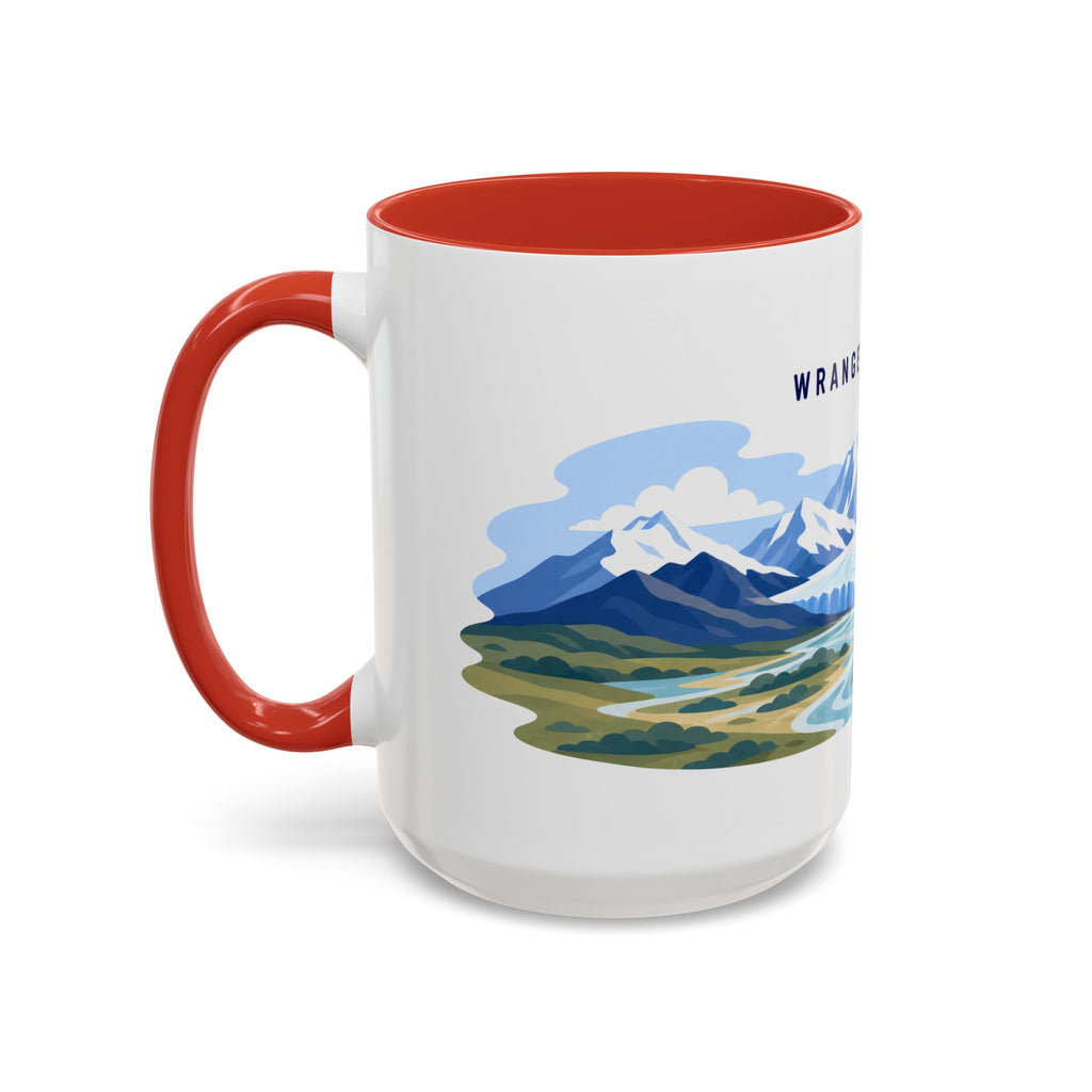 Wrangell-St. Elias National Park Coffee Mug | Solid Color Block Park Souvenir | 11oz 15oz Accent Mug