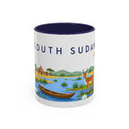 South Sudan Coffee Mug | Travel Souvenir Accent Mug | Country Gift Ceramic Cup 11oz 15oz