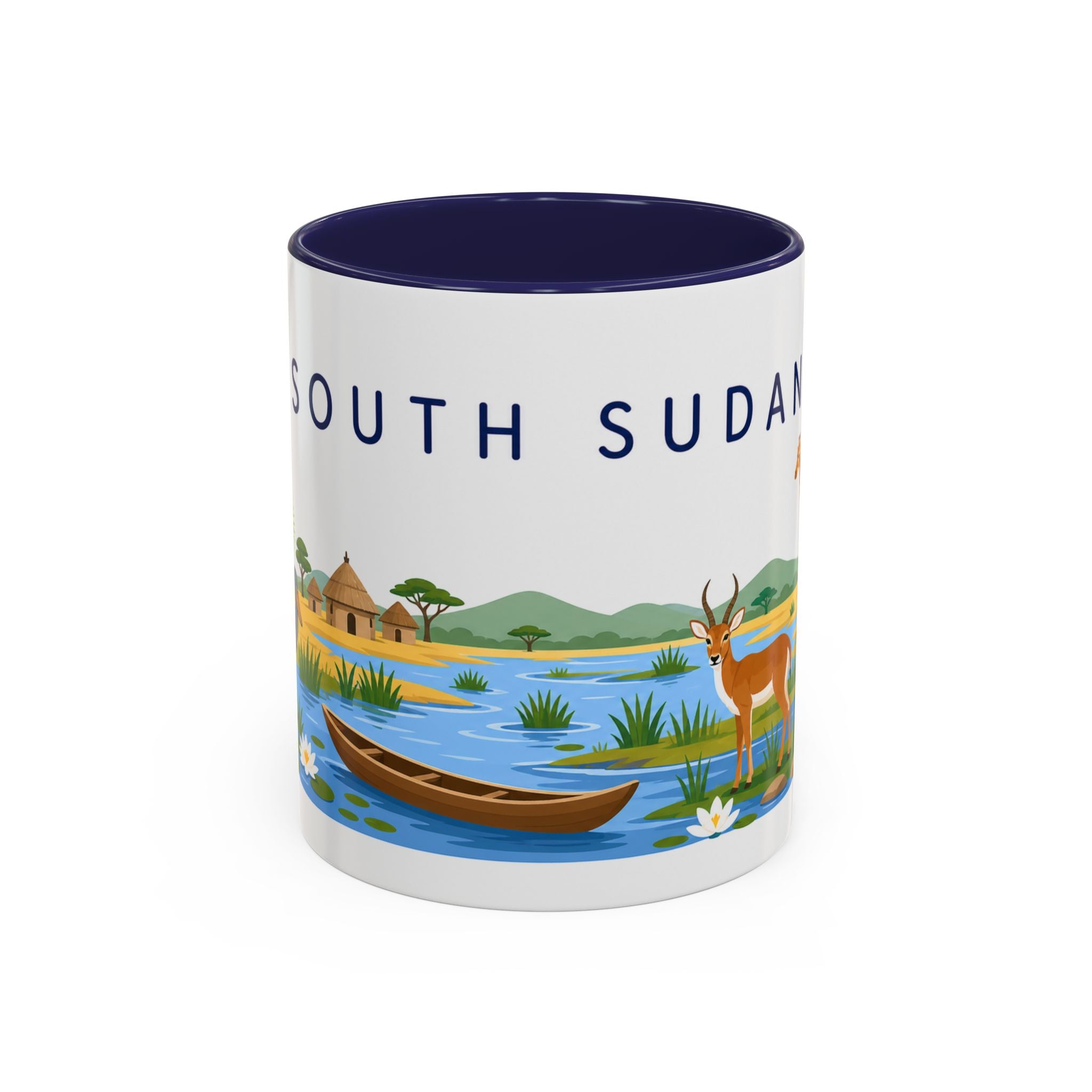 South Sudan Coffee Mug | Travel Souvenir Accent Mug | Country Gift Ceramic Cup 11oz 15oz
