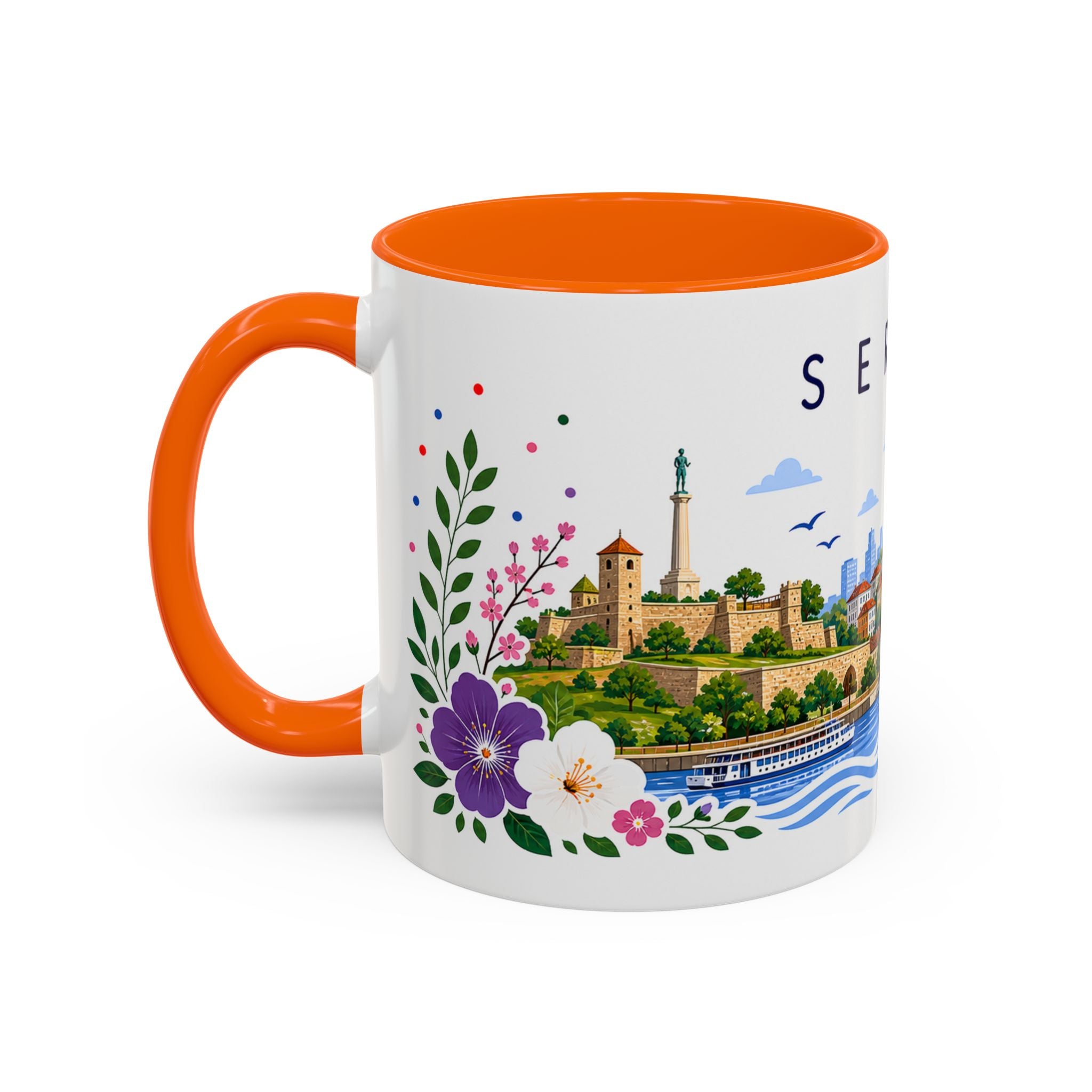 Serbia Coffee Mug | Travel Souvenir Accent Mug | Place Gift Ceramic Cup 11oz 15oz