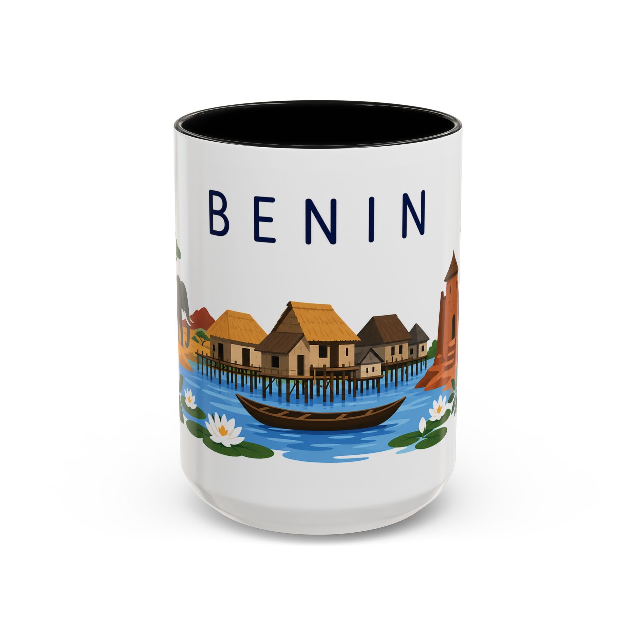 Benin Coffee Mug | Travel Souvenir Accent Mug | Country Gift Ceramic Cup 11oz 15oz