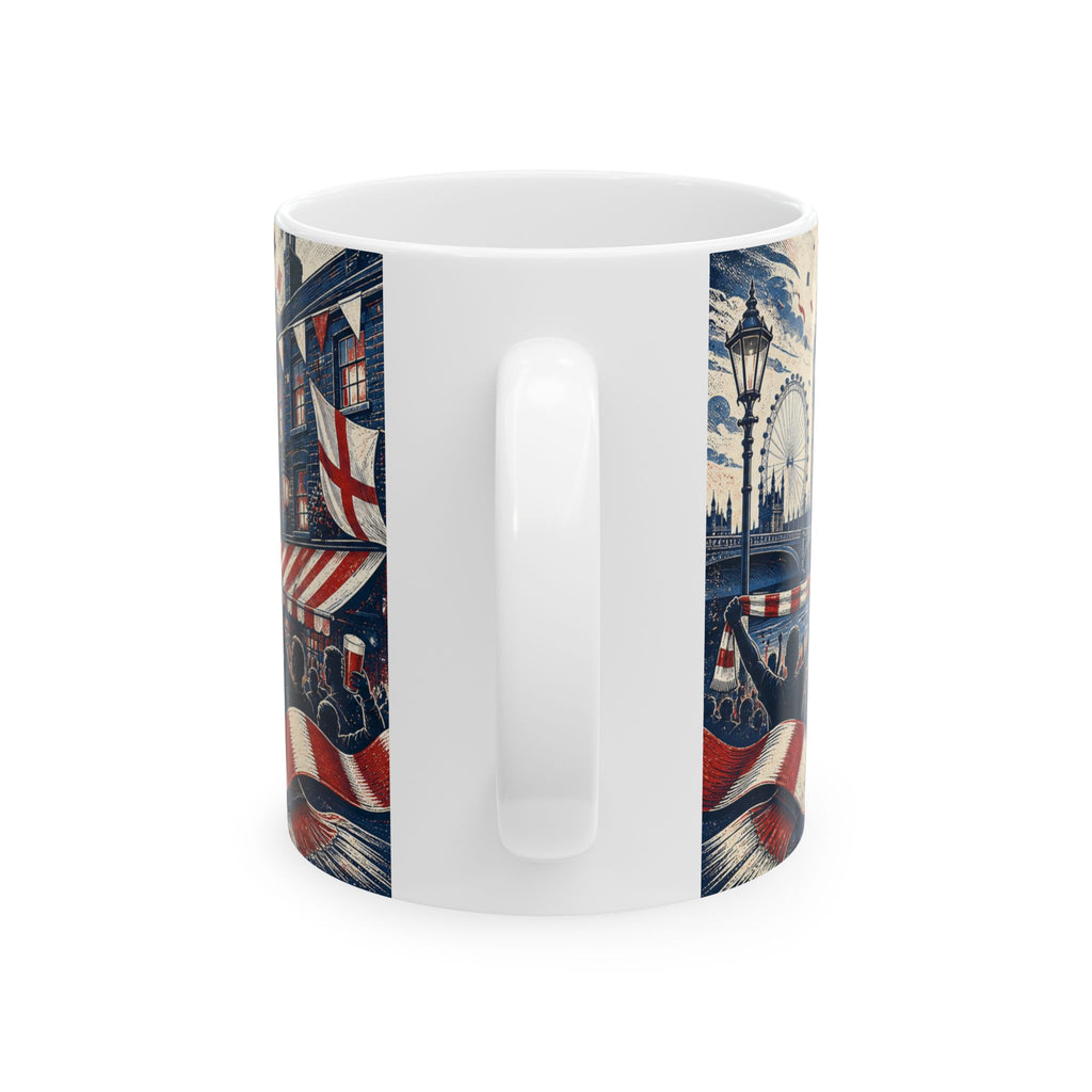 England Soccer Spirit Coffee Mug | Soccer Fan Gift | Ceramic 11oz 15oz Match Day Cup