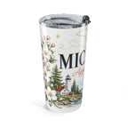 Michigan State Flower 20oz Tumbler | Apple Blossom Botanical State Flower Gift | Insulated Stainless Steel Travel Cup
