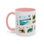 Cancun Coffee Mug | Postage Stamp Collage Mug | Travel Souvenir Accent Cup 11oz 15oz