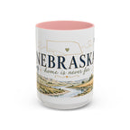 Nebraska State Mug | Moving Away, Long Distance Friendship Gift | Botanical Landscape Accent Mug