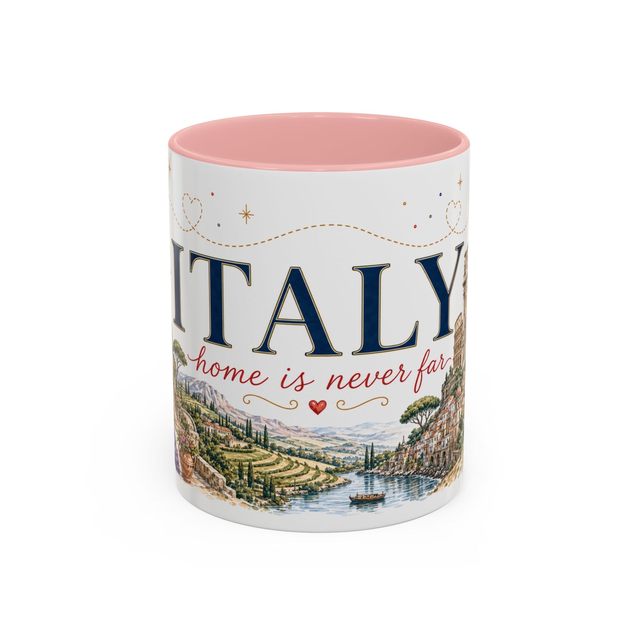 Italy Home Country Mug | Moving Away Gift | Long Distance Friendship | 11 oz 15 oz Accent Mug