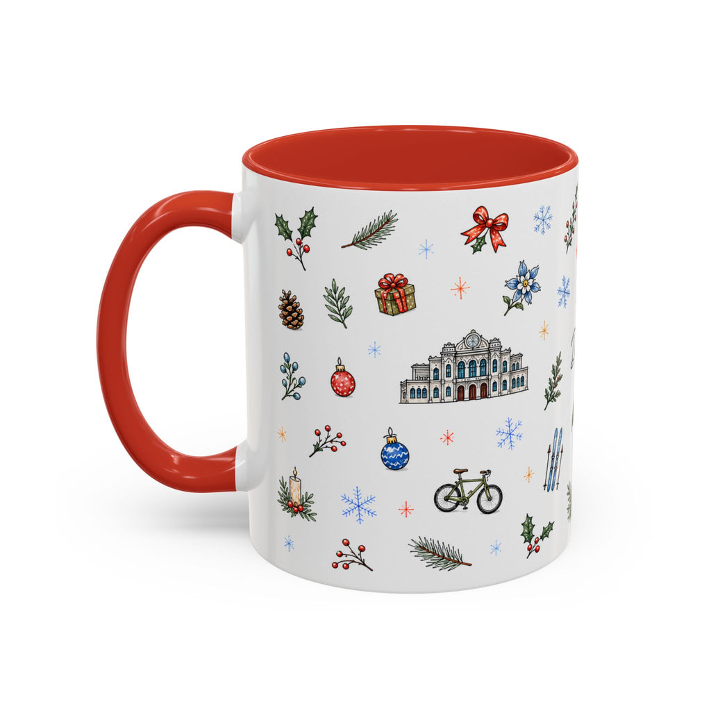 Denver Christmas Mug | Watercolor City Souvenir, Holiday Travel Gift (11oz/15oz)