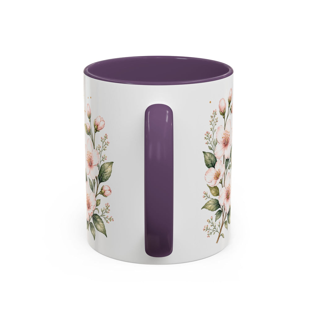 Delaware State Map Mug | Botanical Beach Accent Coffee Cup (11oz/15oz)