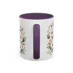 Delaware State Map Mug | Botanical Beach Accent Coffee Cup (11oz/15oz)