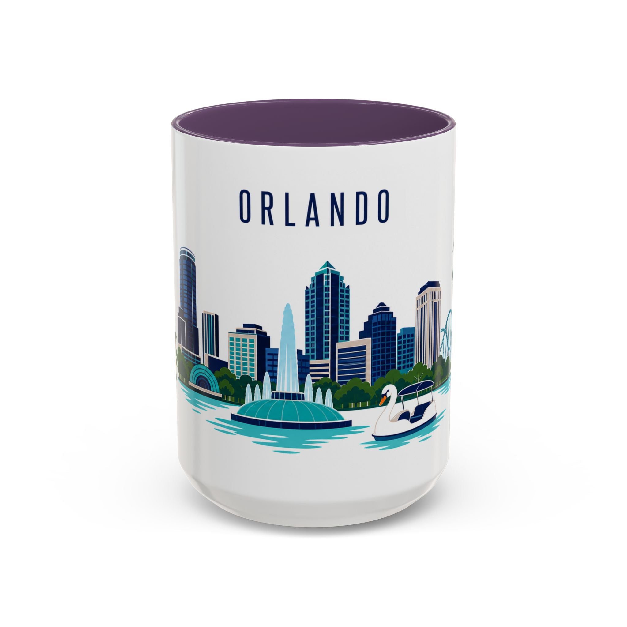 Orlando Coffee Mug | United States Travel Souvenir | Porcelain Decal City Gift | 11oz 15oz Accent Mug