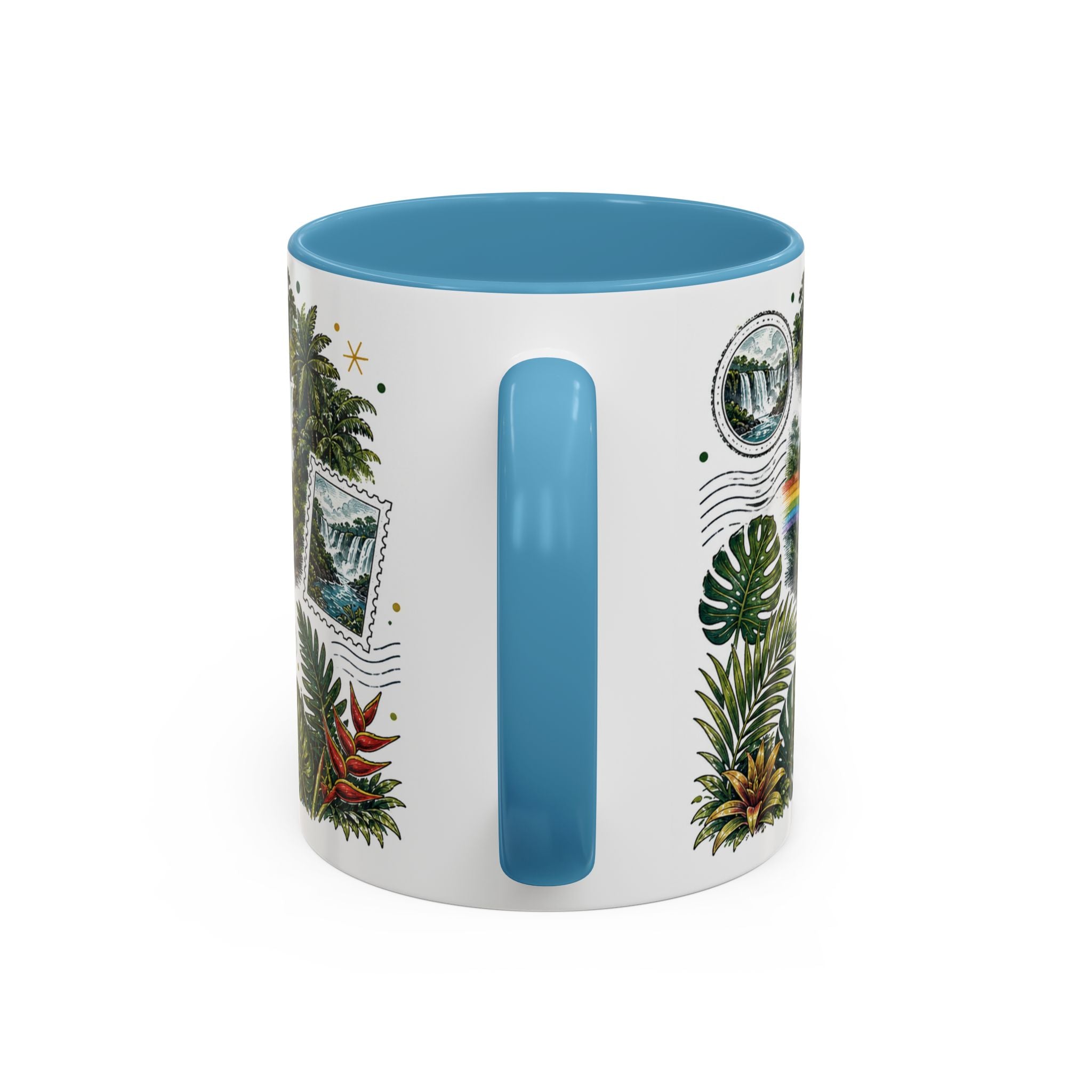 Iguazu Falls Coffee Mug | Travel Destination Souvenir Gift | Accent Color Ceramic 11oz 15oz