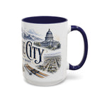 Salt Lake City Coffee Mug | United States Travel Souvenir | Vintage Illustrated City Gift | 11 oz 15 oz Accent Mug