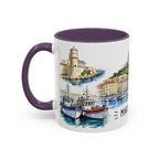 Marseille Illustrated Travel Mug | City Souvenir Accent Coffee Mug | 11oz 15oz Ceramic Cup