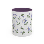 Colorado Rocky Mountain columbine Mug, State Flower Floral Coffee Cup, 11oz Botanical Gift