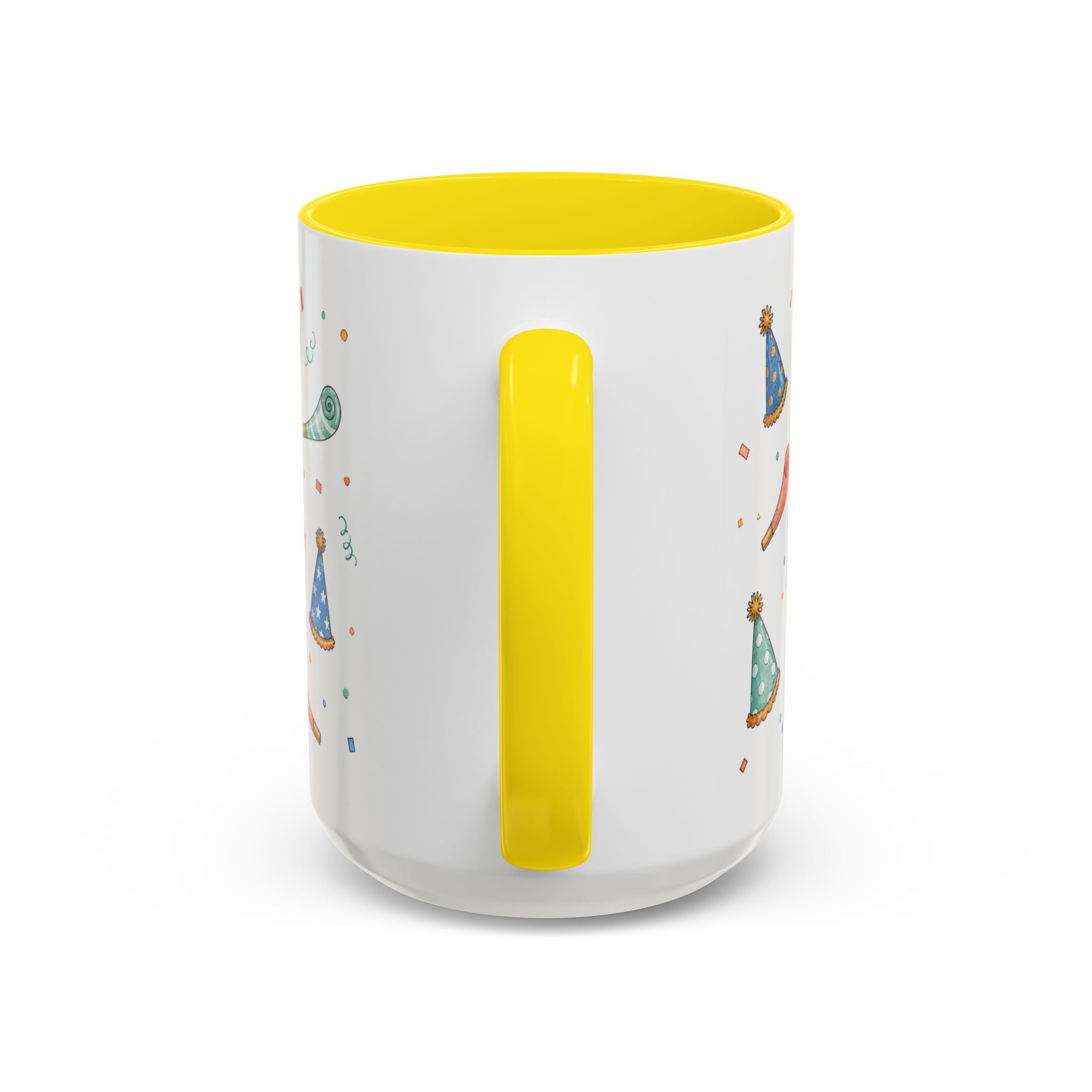 New Year Party Mug | Balloon Popper Watercolor Celebration Gift | Accent Cup 11oz 15oz